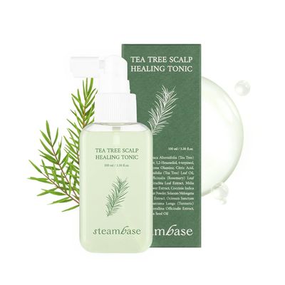 STEAMBASE Tea Tree Scalp Healing Tonic | Relieve Dry, Itchy, and Oily Skin | Hydrating and Nourishing Serum Oil Moisturizer for Calming Scalp | Korean Hair Care Products, 3.38 fl oz