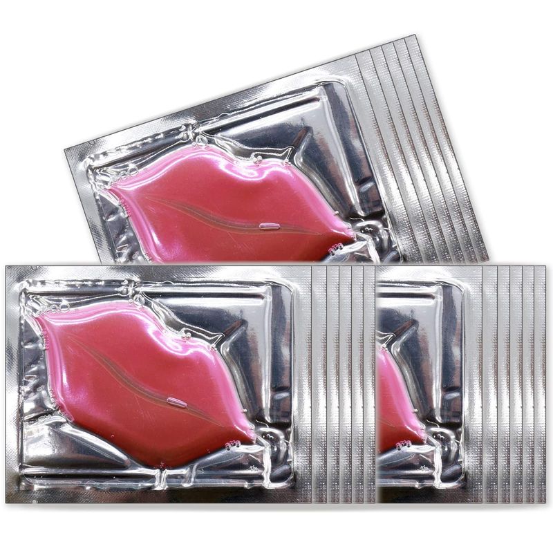 Permotary 30 PCS Moisturizing Lip Mask Crystal Lip Care Pads Mask for Moisturizing &amp; Reducing Chapped, Smoothing, Fine Lines-Lip Patches with Moisture Essence to Firms &amp; Hydrate and Plump Your Lips