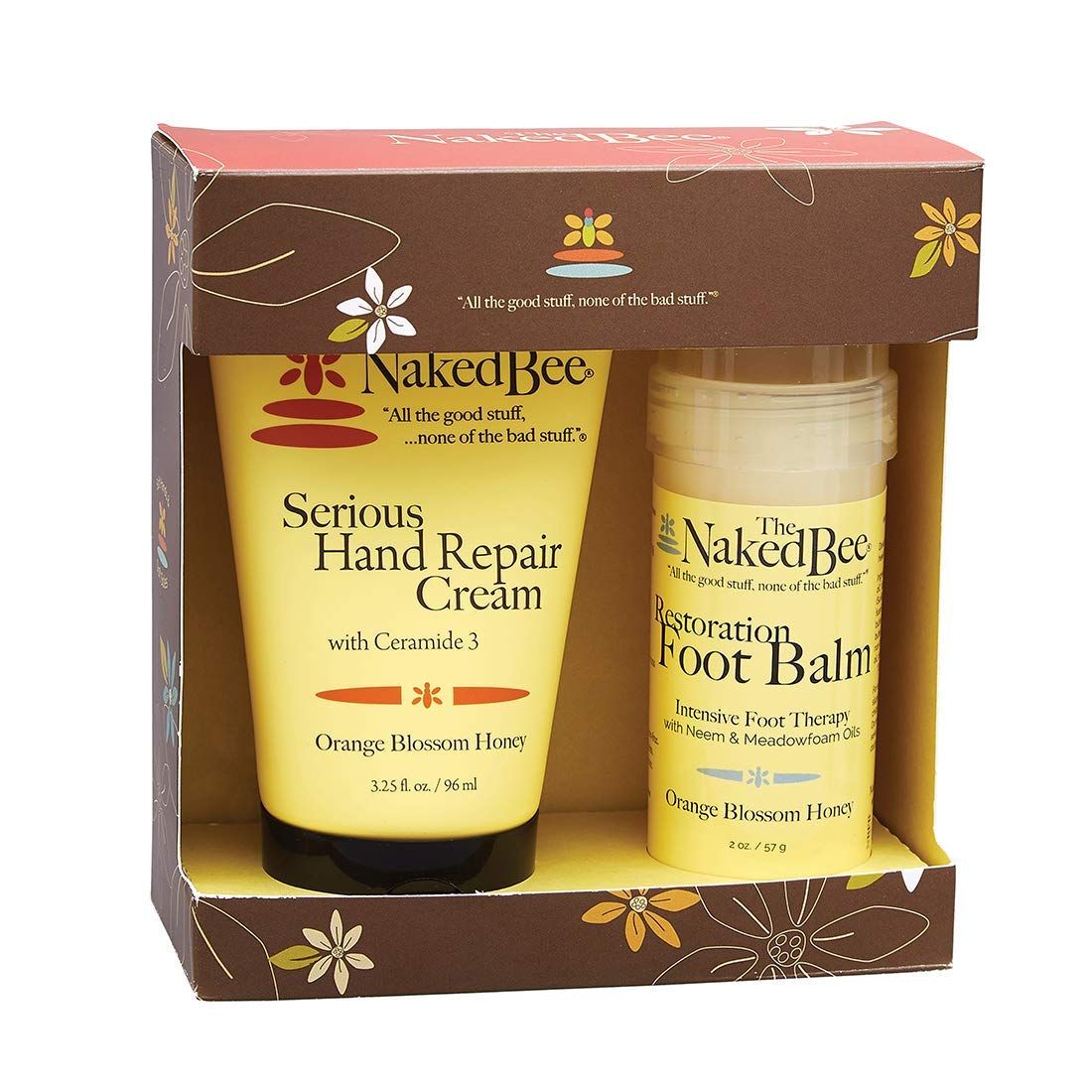 The Naked Bee Orange Blossom Honey Serious Restoration For Hands &amp; Feet Gift Set