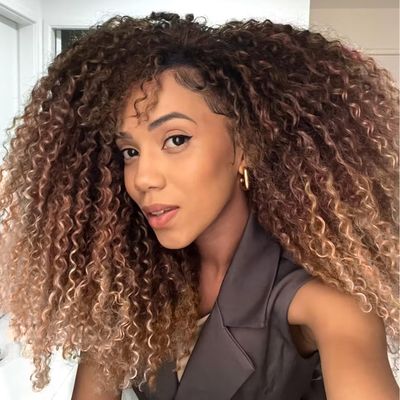 Leeven Pre Looped Micro Kinky Curly Twist 8 Inch 8 Packs Curly Crochet Hair for Women Crochet Hair Kinky Curly Crochet Hair For Yanky Twist (1B3027#)