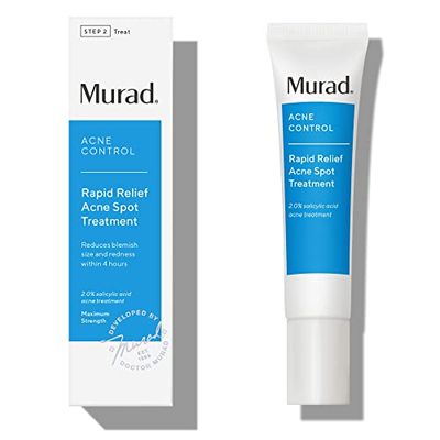 Murad Rapid Relief Acne Spot Treatment - Acne Control Max Strength 2% Salicylic Acid Invisible Gel Spot Solution for Fast Acne Relief - Reduces Blemish Size and Redness Within 4 Hours, 0.5 Oz