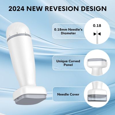 Titanium Derma Stamp Roller,Professional Microneedling Stamp pen for Beard Face Body 0.25 mm, DermaStamp for Home Use