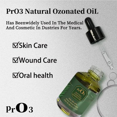PrO3 Ozoneted Sunflower Oil-100% Naturel Ozone Oil-1 OZ-Glass Dropper Bottle-Organic Skincare Essence- Rich in Reactive Oxygen.