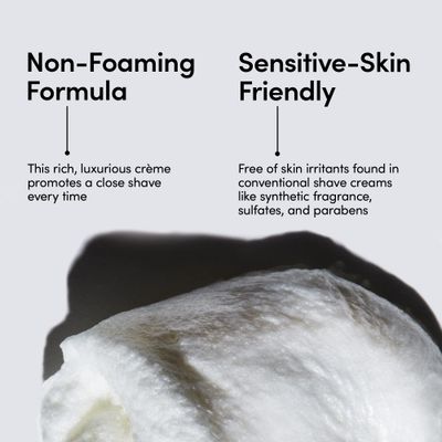 LATHER Almond Shaving Cream for Sensitive Skin - Non-Foaming Shaving Cream for Women & Men - Gentle & Vegan Shave Butter for a Close & Smooth Shave - Suitable for Sensitive Skin - 4 Oz