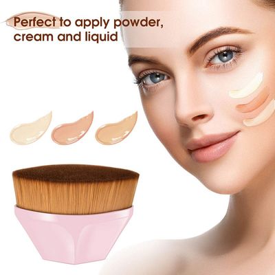 QUEMISS Foundation Brush Kabuki Makeup Brushes 2 Pack Flat Top High-Density Multifunctional Foundation Makeup Brush