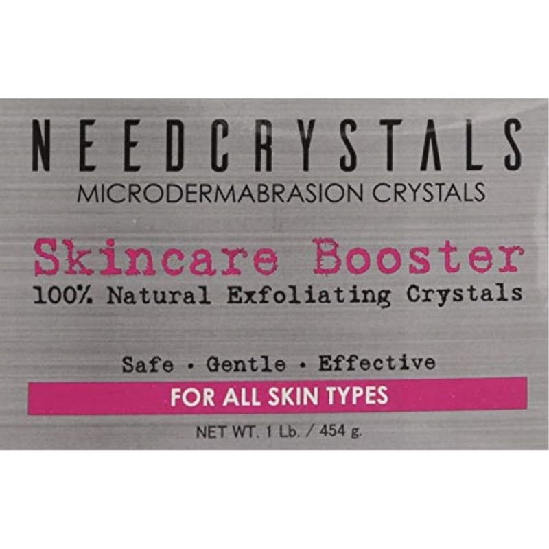 NeedCrystals Microdermabrasion Crystals, DIY Face Scrub. Natural Facial Exfoliator for Dull or Dry Skin Improves Scars, Blackheads, Pore Size, Wrinkles, Blemishes &amp; Skin Texture. 1 lb