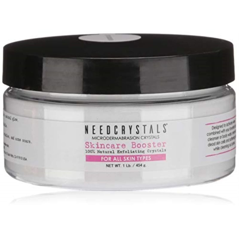 NeedCrystals Microdermabrasion Crystals, DIY Face Scrub. Natural Facial Exfoliator for Dull or Dry Skin Improves Scars, Blackheads, Pore Size, Wrinkles, Blemishes &amp; Skin Texture. 1 lb
