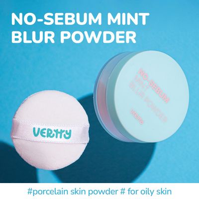 VERTTY No-sebum Blur Powder (0.9 Oz) | Vegan loose face Powder, Matte Finish | Oil Control &amp; Makeup Setting, For all skin type, K-Beauty | Cruelty Free