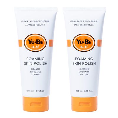 Yu-Be Foaming Polish Exfoliating Body Scrub &amp; Face Wash (Duo) - 6.75 fl oz x 2