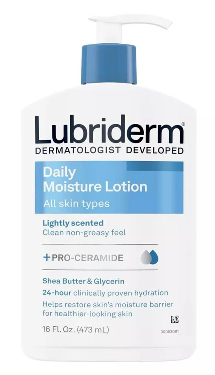 Lubriderm Daily Moisture Hydrating Body and Hand Lotion, Non-Greasy, 16 fl Oz, Package may vary