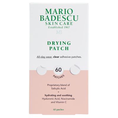 Mario Badescu Drying Patch Blemish Covering, Invisible Spot Treatment, Absorbing All Day Polymer Adhesion with Vitamin C, Vegan &amp; Cruelty Free, Strong Hold (60 Patches, 12mm), Clear