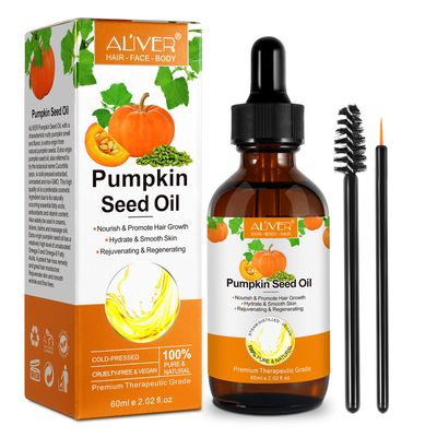 NVXNMSD Pumpkin Seed Oil for Hair Growth - Pure Organic Natural Cold Pressed Hydrating &amp; Repairing Dry, Damaged Hair, Skin Care