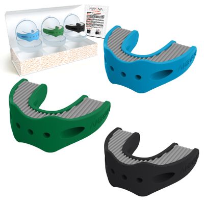 Mayena Full Face Activator | Jaw Exerciser for Men &amp; Women | Activates &amp; Rejuvenates All Facial Muscles | Updated Size 3 Resistance Levels Silicone Jawline Exerciser | Defines, Slims &amp; Tones The Face