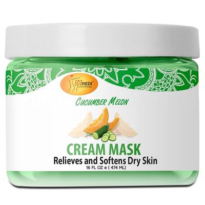 SPA REDI - Body and Foot Cream Mask, Cucumber and Melon, 16 Oz - Pedicure Massage for Tired Feet and Body, Hydrating, Fresh Skin - Infused with Hyaluronic Acid, Amino Acids, Panthenol