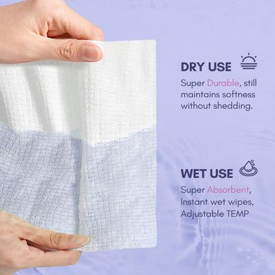 PoeticEHome Clean Towel | Thick &amp; Absorbent | Cotton Face Tissue Biodegradable | Disposable Dry Wipes for Facial Cleansing &amp; Makeup Removing