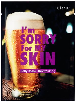 I&#39;M SORRY FOR MY SKIN Jelly Face Mask Korean Skin Care, Hydrating Face Masks Skincare Set, Self Care Items for Glow Beauty, Teacher Appreciation Gifts for Women, Pack of 10 (Beer Revitalizing Mask)
