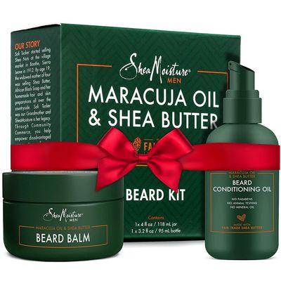SheaMoisture Beard Care Gift Set -Beard Oil &amp; Beard Balm Scented with Essential Oils, Christmas Gifts for Men (2 Piece Set)