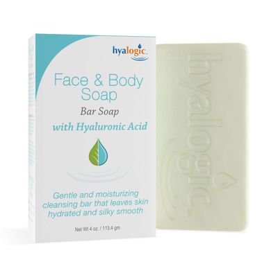 Hyalogic Hyaluronic Acid Soap for Face &amp; Body - Amazing Hyaluronic Acid Moisturizer Soap - Face &amp; Body Soap Bar with Coconut Extract - 100% Natural Soap for Skin Care (4 Oz)