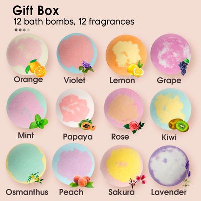 iHave Bath Bombs for Kids and Women, 12 Natural Handmade Bath Bomb Gift Set, Bubble Bath Bombs - Perfect Self Care Relaxing Spa Gifts for Women