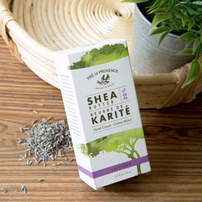 Pre de Provence 20% Natural Shea Butter Hand Cream, For Repairing, Soothing, &amp; Moisturizing Dry Skin - Lavender (2.5 oz)