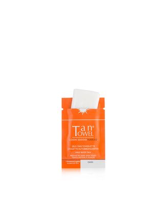 TanTowel Half Body Tan Towelettes - 10 Pack, Dark, 10 Count (Pack of 1)