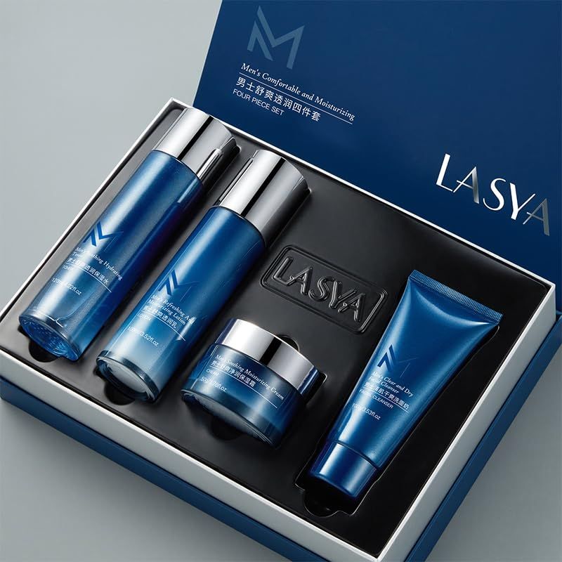 R RadiantRise Skin Care Set For Men With Cleanser Toner Lotion And Cream Moisturizing Hydrating Skin Care Kit For All Types Of Skin Valentine&#39;s Day Gift