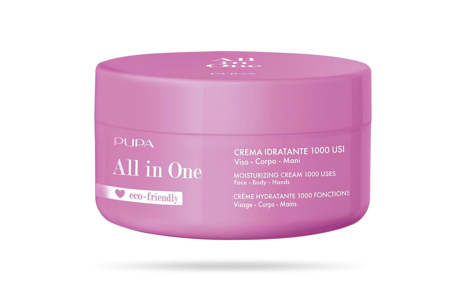 Pupa Milano All In One Moisturizing Cream With Hyaluronic Acid - Skin Hydration Booster - Delivers Smooth, Firm Appearance - Versatile Moisturizer - Can Be Used All Over - Eco Friendly - 11.8 Oz