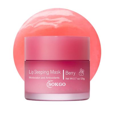 Sleeping lip mask, Nourish &amp; Hydrate Lip Mask, Lip Balm, Lip Oil, Lip Skin Care, Hydrating, Moisturizing Lip Lines Night Sleep Anti-chapped Lip Cream (Berry)