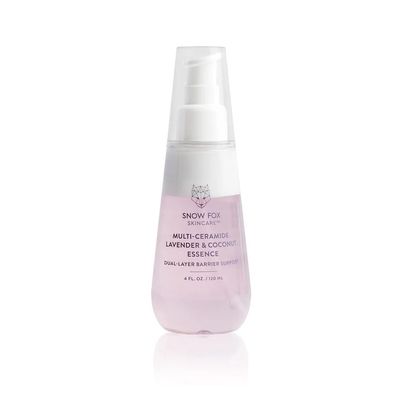 Snow Fox Skincare - Multi-Ceramide French Lavender &amp; Coconut Essence Serum | Hydrating, Revitalizing Face Serum for Dry, Mature, Sensitive Skin | Vitamin B5, Hyaluronic Acid, Malachite | 120ml