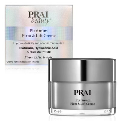 PRAI Beauty Platinum Firm and Lift Creme, Firming and Hydrating Face Moisturizer for Dry Skin and All Skin Types, Face Moisturizer for Skin Firming and Lifting, 1.7 Oz