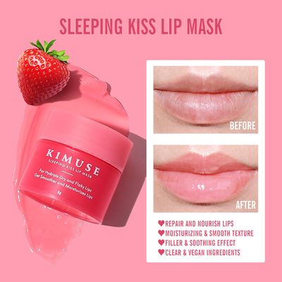 KIMUSE Lip Sleeping Mask Set, Overnight Treatment Lip Care Products, Moisturize, Nourish, Cracked Dry Lips, Intense Hydration with Shea Butter