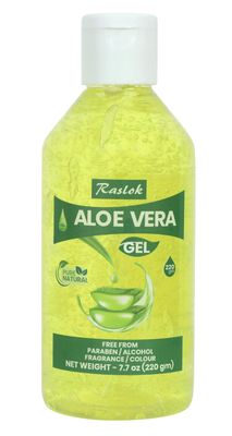 Raslok Aloe Vera Gel | 100% Pure Natural Organic Aloe Gel | For Moisturizing Face Skin &amp; Hair Care (Papaya, 7.76 oz)