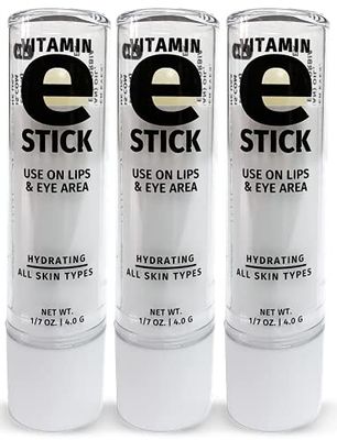 Reviva Labs Vitamin E Stick Balm - Soothing Moisturizer for All Skin Types, Dry Skin Relief, 1/8 oz (3 Pack)