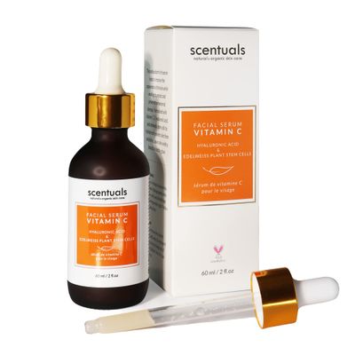 Scentuals Vitamin C Serum for Face, Brightening Serum, Reduce Look of Fine Lines &amp; Wrinkles, Water-Based 2 fl.oz|60 ml