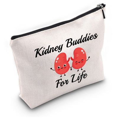 LEVLO Funny Donor Recipient Gifts Kidney Buddies For Life Makeup Bags Kidney Transplant Patient Gifts (Kidney Buddies For Life)