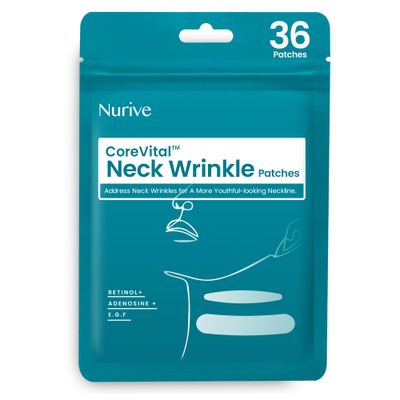 NURIVE Neck Wrinkle Patches with Retinol 36 Ct | Wrinkle Strips for Neck Firming &amp; Tightening - Korean Skin Care Neck Patches for Wrinkle Line - Overnight Wrinkle Neck Strips Under Chin for Women