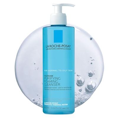 La Roche-Posay Toleriane Purifying Foaming Facial Cleanser, Oil Free Face Wash for Oily Skin with Niacinamide, Pore Cleanser Wont Dry Out Skin, Unscented