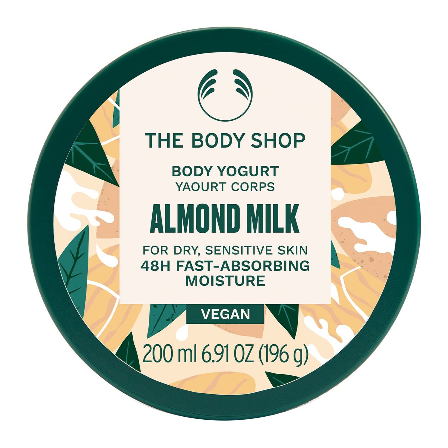 The Body Shop Almond Milk Body Yogurt - Instantly Absorbing Hydration from Head to Toe - For Sensitive Skin - Vegan - 6.91 oz