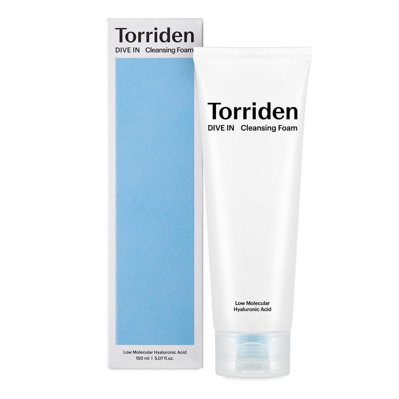 Torriden DIVE IN Cleansing Foam Face Wash 150ml (5.07 fl.oz.) | Hydrating Daily Facial Cleanser for All and Sensitive Skin | Hyaluronic Acid, Panthenol, Allantoin