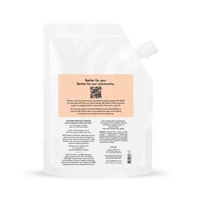 SEEN Deeper Conditioner Eco-Refill- Scented - Non-Comedogenic &amp; Sulfate-Free Hair Conditioner- Dermatologist-Developed -Safe for Sensitive &amp; Acne Prone Skin