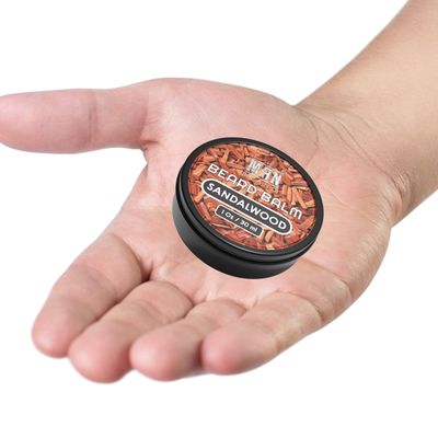 Sandalwood Beard Balm - Sandalwood Beard Care Balm - Beard Moisuturizing Sandalwood Balm - Sandalwood Beard Softner (1 Ounce, Sandalwood)