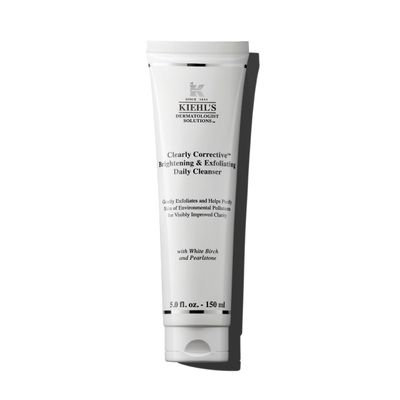 Kiehl&#39;s Clearly Corrective Brightening &amp; Exfoliating Daily Cleanser, Gentle Face Wash for All Skin Types, Purifies &amp; Exfoliates, Removes Dirt &amp; Oil, with White Birch Extract &amp; Peony Extract - 5 fl oz