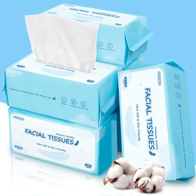 HOMERHYME Facial Towel, 600 Count Face Wipes Makeup Remover Cloth, Bulk Disposable Biodegradable Ultra-Soft &amp; Lint-Free, Unscented All-purpose Washcloth for Travel, Skincare &amp; Personal Cleansing