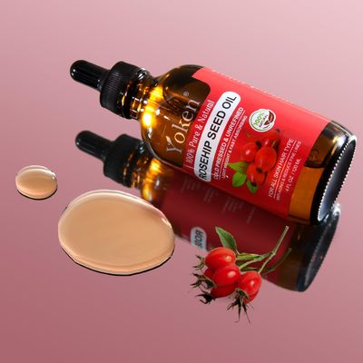 Yoken Rosehip Seed Oil For Face,100% Pure Rosehip Oil For Skin,Scars,Hair & Nails.4 fl Oz Cold Pressed Rose Hips Oil For Skin Care, Anti-Aging, Scar Treatment, GUA SHA Massage Carrier Oil