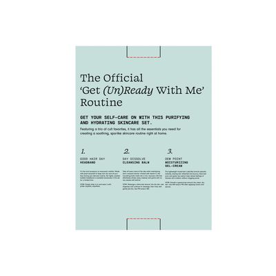 Versed Everyday Clean Routine Travel Essentials 3-Piece Skincare Set - Dew Point Gel Cream (2 fl oz), Good Hair Day Black Headband & Day Dissolve Cleansing Balm (2.3 oz) - Non-Toxic + Vegan