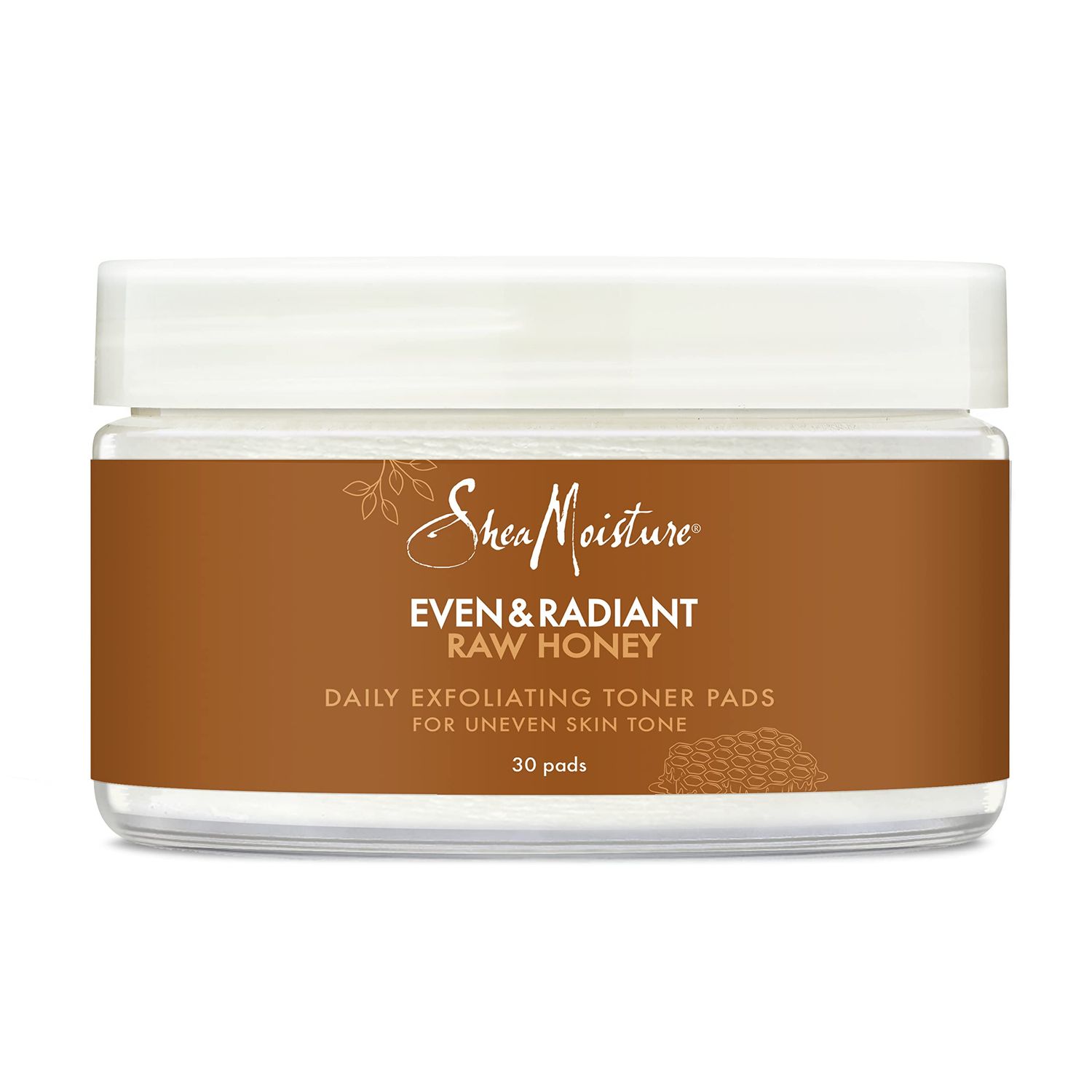 SheaMoisture Even and Radiant Face Pads For Uneven Skin Tone and Dark Spots Daily Exfoliating Toner Pads With Raw Honey 30 Count
