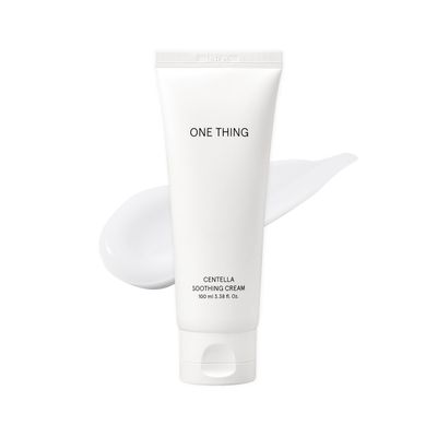 ONE THING Centella Soothing Cream 3.38 Fl Oz | CICA Beta Glucan Hydrating Calming Facial Vegan Moisturizer for All, Sensitive Skin Types, Barrier Redness Irritation Relief | Korean Skin Care