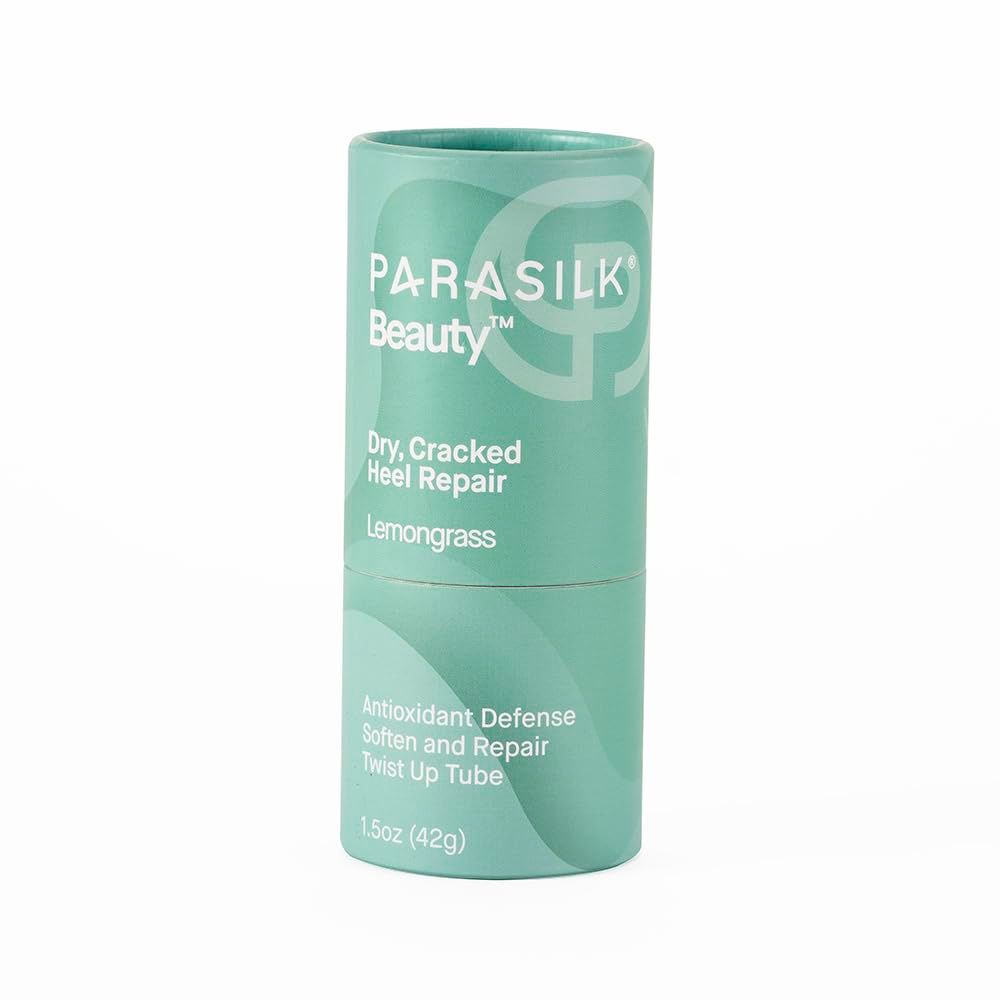 Parasilk Beauty Lemongrass Heel Repair Moisturizing Stick for Dry, Cracked Feet. Superior Antioxidant Oils &amp; Wax Repair &amp; Soften Dry Skin, Nighttime Foot Balm