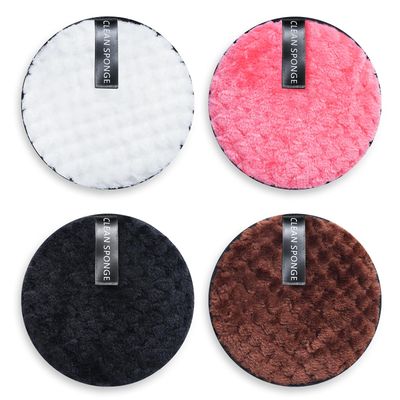 Quixella 4pcs Makeup Remover, Reusable Super Soft Cotton Pineapple Lattice Round Water Cleanser