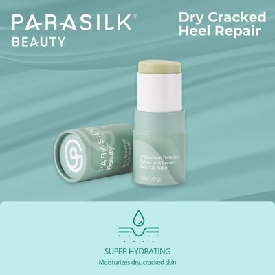 Parasilk Beauty Lemongrass Heel Repair Moisturizing Stick for Dry, Cracked Feet. Superior Antioxidant Oils &amp; Wax Repair &amp; Soften Dry Skin, Nighttime Foot Balm
